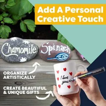 Colorful Art Co. Acrylic Paint Pens – Permanent, Waterproof Pen 12 Pack w/Reversible 3-5mm Brush Tips – Painting Markers for Rocks, Wood, Glass, Ceramic & Stone - Craft Supplies