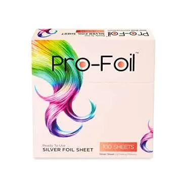 Just Home Pink Hair Highlighting Pop Up Foils 100 Sheets, Pre – Cut for Bleaching, Coloring, Light...