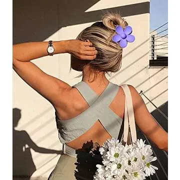 8PCS Flower Hair Clips for Women - Strong Hold Floral Accessories