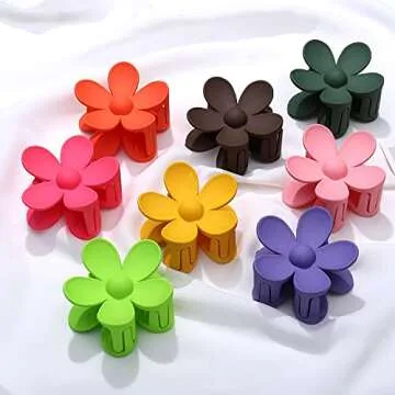 8PCS Flower Hair Clips for Women - Strong Hold Floral Accessories
