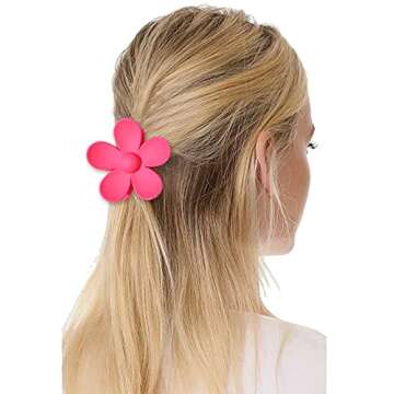 8PCS Flower Hair Clips for Women - Strong Hold Floral Accessories