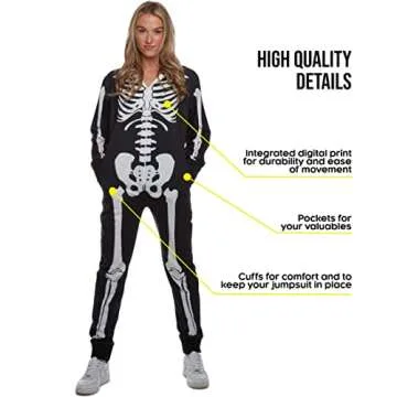 Morph Women’s Skeleton Costume - Plus Size Bodysuit for Halloween