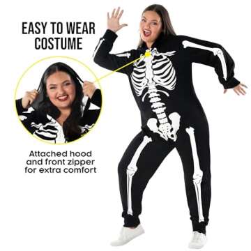 Morph Skeleton Costume for Women Plus Size Halloween