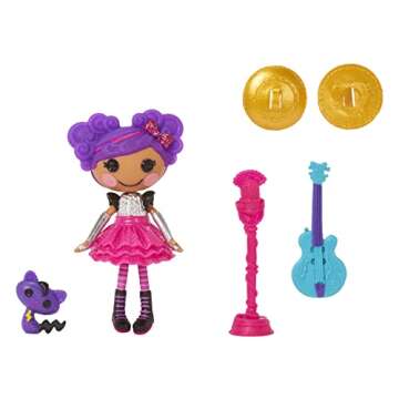 Lalaloopsy Mini Doll 2-Pack – Cloud E. Sky + Storm E. Sky with Mini Pets Poodle & Cat, Two 3” Mini Dolls with Accessories, in Reusable House Package playset, for Ages 3-103, Multicolor