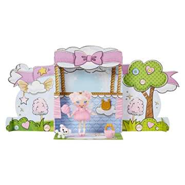 Lalaloopsy Mini Doll 2-Pack – Cloud E. Sky + Storm E. Sky with Mini Pets Poodle & Cat, Two 3” Mini Dolls with Accessories, in Reusable House Package playset, for Ages 3-103, Multicolor