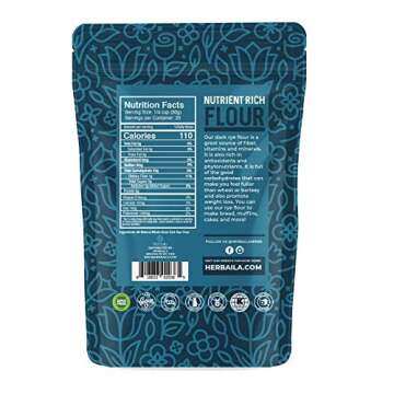 Rye Flour 2lb / 32oz, Dark Rye Flour for Bread, Pumpernickel Flour, Rye Bread Flour, Rye Flour for B...