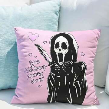 Snycler You Like Scary Movies Too Ghost Pillow Cover