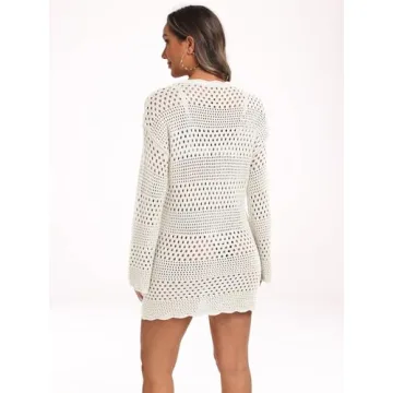 Stylish LILLUSORY Women's Crochet Beach Cover Up 2024