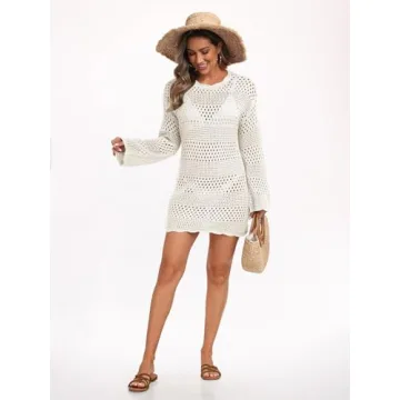 Stylish LILLUSORY Women's Crochet Beach Cover Up 2024
