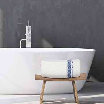 200 Pack Disposable Hand Towels for Guest Bathroom Paper Napkins Soft Dinner Napkins Absorbent Decorative for Kitchen Dinners Wedding Christmas Birthday Parties Supply (Blue)