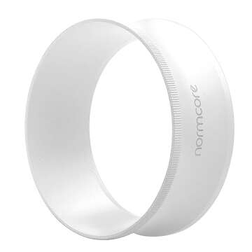 Normcore 58mm Magnetic Dosing Funnel V2 - Espresso Coffee Dosing Ring - 29mm Anodized Aluminum with 9 Neodymium Magnets Fits 58mm Portafilter - Non-stick coating White