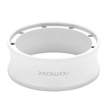 Normcore 58mm Magnetic Dosing Funnel V2 - Espresso Coffee Dosing Ring - 29mm Anodized Aluminum with 9 Neodymium Magnets Fits 58mm Portafilter - Non-stick coating White