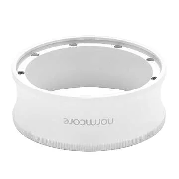 Normcore 58mm Magnetic Dosing Funnel V2 - Espresso Coffee Dosing Ring - 29mm Anodized Aluminum with 9 Neodymium Magnets Fits 58mm Portafilter - Non-stick coating White