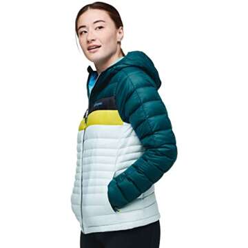 Cotopaxi Fuego Down Hooded Jacket - Women's Deep Ocean/Ice X-Large