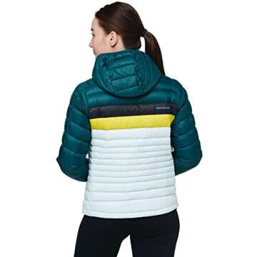 Cotopaxi Fuego Down Hooded Jacket - Women's Deep Ocean/Ice X-Large