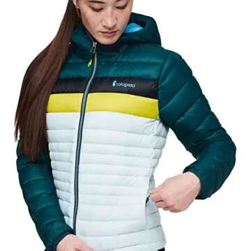 Cotopaxi Fuego Down Hooded Jacket - Women's Deep Ocean/Ice X-Large
