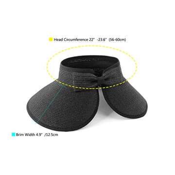 Stylish Foldable Women Sun Visor Hats for Summer