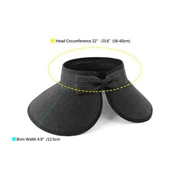 Stylish Foldable Women Sun Visor Hats for Summer