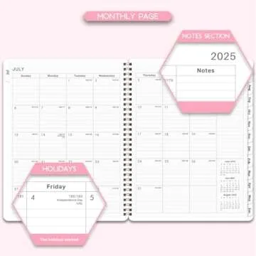 Academic Planner 2025-2026 - 8" x 10" Pink Marble