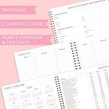 Academic Planner 2025-2026 - 8" x 10" Pink Marble