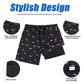 Men's Compression Swim Trunks - Comfortable & Stylish