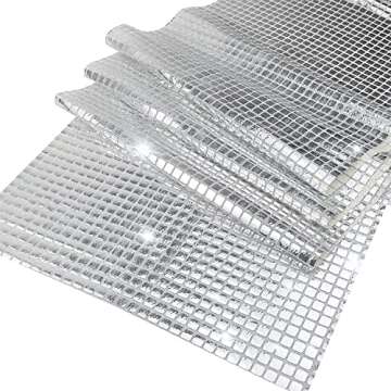 12 x 72 Inches Glitter Disco Table Runner - Retro 70s 80s Theme Decor - Silver Sequin - Bachelorette...