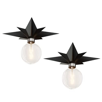 FRIDEKO HOME Modern Flush Mount Ceiling Light - Stylish 2 Pack for Any Room