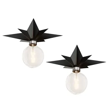 FRIDEKO HOME Modern Flush Mount Ceiling Light - Stylish 2 Pack for Any Room