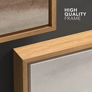 wall26 Framed Canvas Print - Brown Pastel Valley Landscape