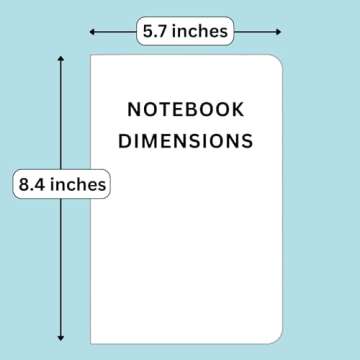 RICCO BELLO Classic College Ruled Notebook | Faux Leather Hardcover Lined Writing Journal for Work, ...