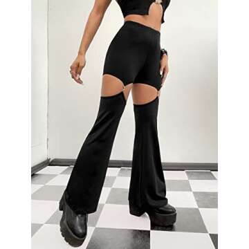 Versatile WDIRARA Cut Out High Waisted Leggings for Women