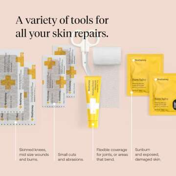 First Honey Natural First Aid Kit 40 Piece Set - Manuka Honey Bandages, Ointment, Burn Gel and More | Home Medical Kits, Emergency Wound Care, Travel Essentials