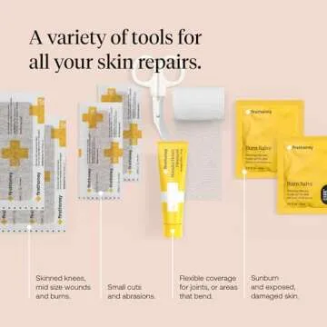 First Honey Natural First Aid Kit 40 Piece Set - Manuka Honey Bandages, Ointment, Burn Gel and More | Home Medical Kits, Emergency Wound Care, Travel Essentials