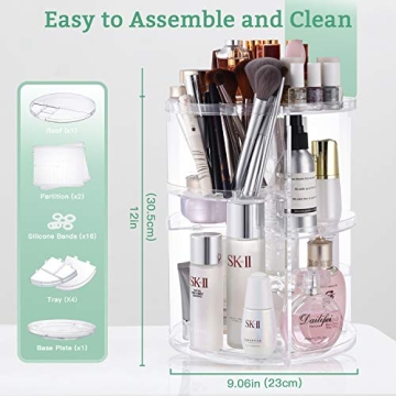 Seinlife 360 Rotating Makeup Organizer for Every Beauty Lover