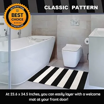 KaHouen Elegant Striped Rug - Indoor Outdoor Doormat