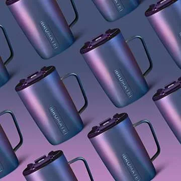 BrüMate Toddy - 16oz 100% Leak Proof Insulated Coffee Mug with Handle & Lid - Stainless Steel Coffee Travel Mug - Double Walled Coffee Cup (Dark Aura)