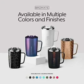 BrüMate Toddy - 16oz 100% Leak Proof Insulated Coffee Mug with Handle & Lid - Stainless Steel Coffee Travel Mug - Double Walled Coffee Cup (Dark Aura)