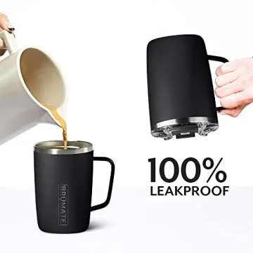 BrüMate Toddy - 16oz 100% Leak Proof Insulated Coffee Mug with Handle & Lid - Stainless Steel Coffee Travel Mug - Double Walled Coffee Cup (Dark Aura)