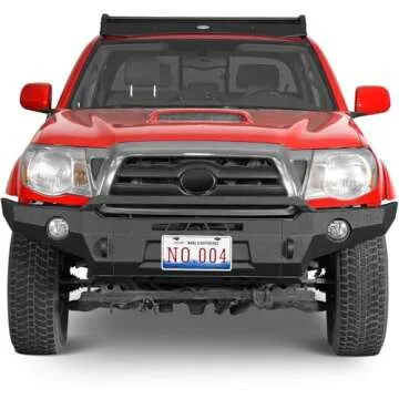 Hooke Road Tacoma Full Width Off-Road Bumper with Winch & Skid Plate for 2005-2011 Toyota Tacoma