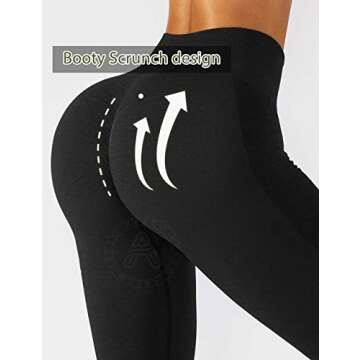 AEEZO Women's Scrunch Seamless Leggings Amplify Butt Lifting Athletic Tights Workout Yoga Pants