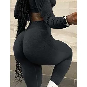 AEEZO Women's Scrunch Seamless Leggings Amplify Butt Lifting Athletic Tights Workout Yoga Pants