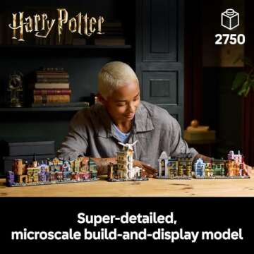 LEGO Harry Potter Diagon Alley Wizarding Shops Building Set for Adults - Collectible Kit for Harry P...