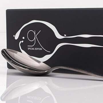 JB Prince Gray Kunz Spoon - Special Edition - Damascus Pattern