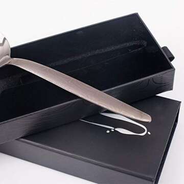 JB Prince Gray Kunz Spoon - Special Edition - Damascus Pattern