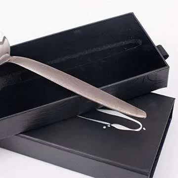 JB Prince Gray Kunz Spoon - Special Edition - Damascus Pattern