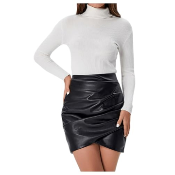 Flattering Milumia PU Leather Bodycon Skirt for Women