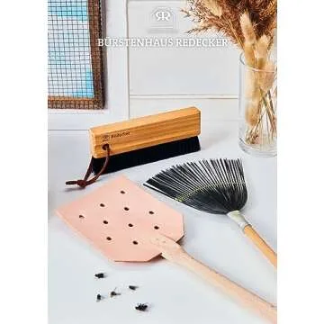 REDECKER Flyswatter - Durable Insect Catcher with Leather Head