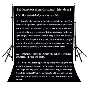 LYLYCTY County Background 5x7ft Non-Woven Fabric Solid Color Black Screen Photo Backdrop Studio Photography Props