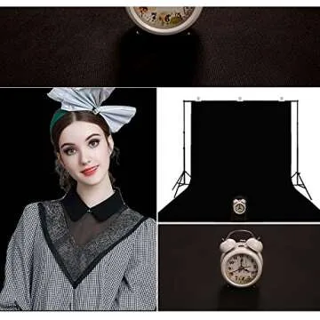 LYLYCTY County Background 5x7ft Non-Woven Fabric Solid Color Black Screen Photo Backdrop Studio Photography Props