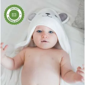 Organic Bamboo Hooded Baby Towel - Soft & Cozy